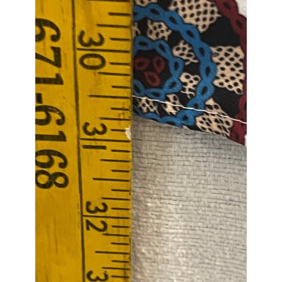 VGT-Inspired Multicolor Paisley Short-Sleeve Blouse With Lace-Up Neckline 3XL - Picture 15 of 16